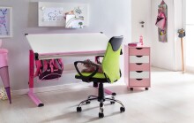 Bürostuhl >TERNI< in grün / schwarz, 100 % Nylon - 60x101x60cm (BxHxT)