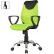 Bürostuhl >TERNI< in grün / schwarz, 100 % Nylon - 60x101x60cm (BxHxT)