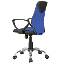 Bürostuhl >TERNI< in blau / schwarz, 100 % Nylon - 60x101x60cm (BxHxT)