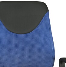 Bürostuhl >TERNI< in blau / schwarz, 100 % Nylon - 60x101x60cm (BxHxT)
