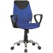 Bürostuhl >TERNI< in blau / schwarz, 100 % Nylon - 60x101x60cm (BxHxT)