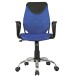 Bürostuhl >TERNI< in blau / schwarz, 100 % Nylon - 60x101x60cm (BxHxT)