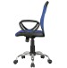 Bürostuhl >TERNI< in blau / schwarz, 100 % Nylon - 60x101x60cm (BxHxT)
