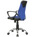 Bürostuhl >TERNI< in blau / schwarz, 100 % Nylon - 60x101x60cm (BxHxT)