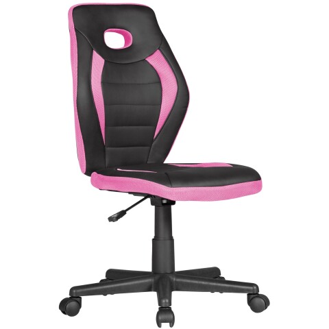 Bürostuhl >LUAN< in Schwarz / Pink - 63x103x63cm (BxHxT)