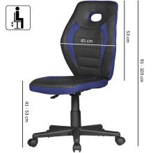 Bürostuhl >LUAN< in Schwarz - 63x103x63cm (BxHxT)