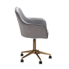 Bürostuhl >SPM1.430< in Grau und goldfarbig - 54x105x42 (BxHxT)