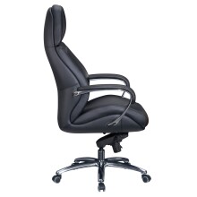 Gaming-Stuhl >SPM1.435< 120kg, Leder Schwarz - 67x137x67cm (BxHxT)