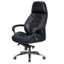 Gaming-Stuhl >SPM1.435< 120kg, Leder Schwarz - 67x137x67cm (BxHxT)