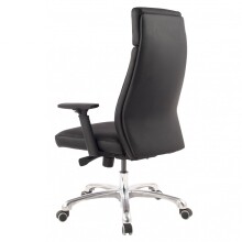 Chefsessel >PORTO< 120kg, Leder schwarz - 68x118x75cm (BxHxT)