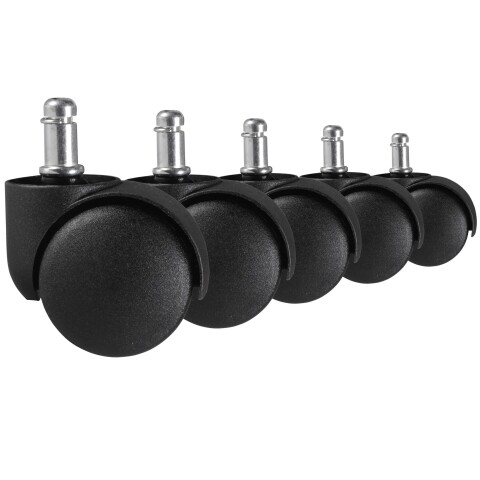 Stuhlrolle >SPM1.910< (5stk) in Schwarz, 100% Polyurethan - 5x5cm (HxD)