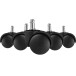 Stuhlrolle >SPM1.910< (5stk) in Schwarz, 100% Polyurethan - 5x5cm (HxD)