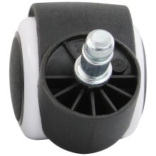 Stuhlrolle >PIN< (5stk) für Hartböden, in Schwarz, 100% Polyurethan - 5x5cm (HxD)