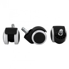 Stuhlrolle >PIN< (5stk) Hartbodenrollen, 100% Polyurethan - 5x5cm (HxD)