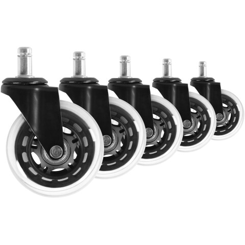 Stuhlrolle >SPM1.949< (5stk) Universalrollen, 100% Polyurethan - 3x7cm (BxD)