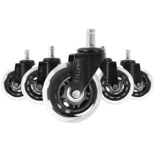 Stuhlrolle >SPM1.949< (5stk) Universalrollen, 100% Polyurethan - 3x7cm (BxD)