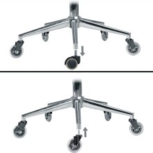 Stuhlrolle >SPM1.949< (5stk) Universalrollen, 100% Polyurethan - 3x7cm (BxD)