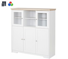 Highboard >Nantes< in Weiß oder kompl. Eiche...