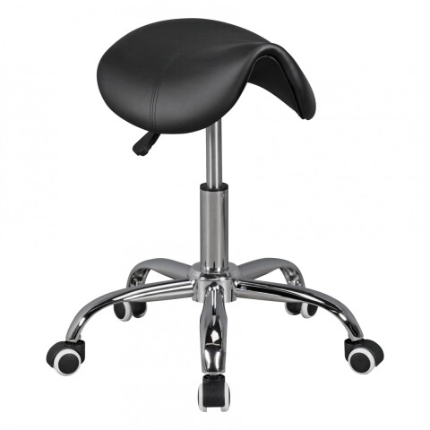 Sitzhocker >MENTON< Bürostuhl, in Schwarz - 60x60cm (HxD)