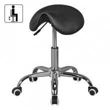 Sitzhocker >MENTON< Bürostuhl, in Schwarz - 60x60cm (HxD)
