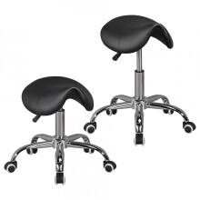 Sitzhocker >MENTON< Bürostuhl, in Schwarz - 60x60cm (HxD)
