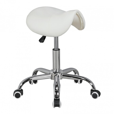 Sitzhocker >MENTON< Bürostuhl, Praxishocker, in Weiß - 60x60cm (HxD)