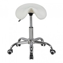 Sitzhocker >MENTON< Bürostuhl, Praxishocker, in Weiß - 60x60cm (HxD)