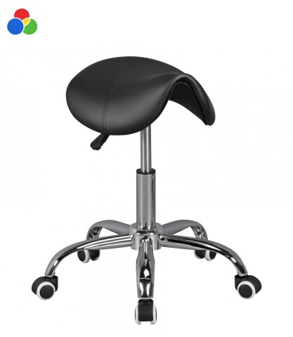Sitzhocker >MENTON< Bürostuhl, Bezug Schwarz oder Weiss - 60x60cm (HxD)