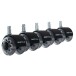 Stuhlrolle >SPM1.977< (5stk) Universalrollen in silber / schwarz - 6x7x5 (BxHxT)