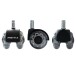 Stuhlrolle >SPM1.977< (5stk) Universalrollen in silber / schwarz - 6x7x5 (BxHxT)