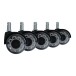 Stuhlrolle >SPM1.977< (5stk) Universalrollen in silber / schwarz - 6x7x5 (BxHxT)