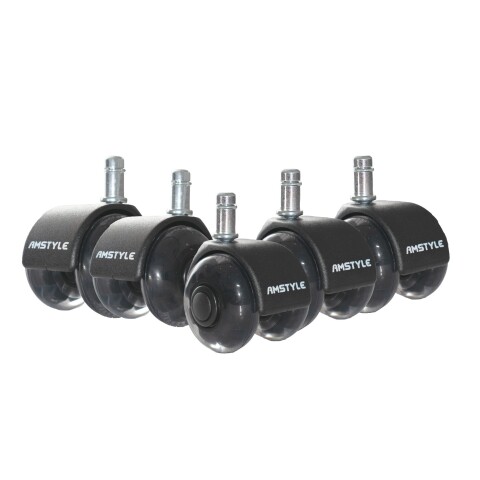 Stuhlrolle >SPM1.978< (5stk) Universalrollen, in Schwarz - 6x7x5 (BxHxT)