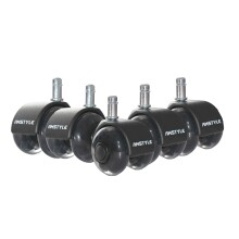 Stuhlrolle >SPM1.978< (5stk) Universalrollen, in Schwarz - 6x7x5 (BxHxT)