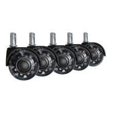 Stuhlrolle >SPM1.978< (5stk) Universalrollen, in Schwarz - 6x7x5 (BxHxT)
