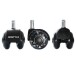 Stuhlrolle >SPM1.978< (5stk) Universalrollen, in Schwarz - 6x7x5 (BxHxT)