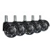 Stuhlrolle >SPM1.978< (5stk) Universalrollen, in Schwarz - 6x7x5 (BxHxT)