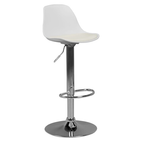 Barhocker >KORSIKA< in Weiß - 40x104x40cm (BxHxT)