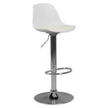 Barhocker >KORSIKA< in Weiß - 40x104x40cm (BxHxT)