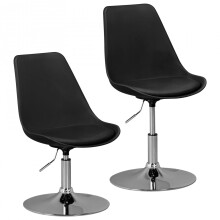 Drehstuhl >KORSIKA< in Schwarz - 46x88x46cm (BxHxT)