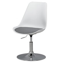 Drehstuhl >KORSIKA< in Weiß, Stoff Kunststoff - 46x88x46cm (BxHxT)