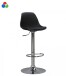 Barhocker >KORSIKA< in Weiss oder Schwarz / verchromt - 40x104x40cm (BxHxT)