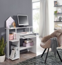 Schreibtisch >WL1.153< in weiß - 94x90x48cm (BxHxT)