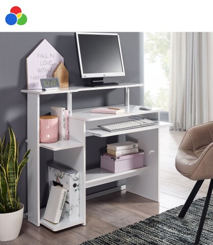 Schreibtisch >WL1.153< in 3 Farben lieferbar - 94x90x48cm (BxHxT)