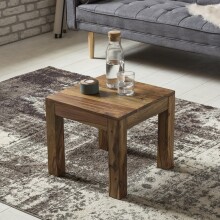 Couchtisch >WL1.204< in Sheesham, Massivholz - 45x40x45cm (BxHxT)