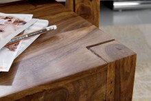 Satztisch >WL1.212< (3er Set) in Sheesham, Massivholz - 45x50x35cm (BxHxT)