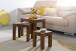 Satztisch >WL1.212< (3er Set) in Sheesham, Massivholz - 45x50x35cm (BxHxT)
