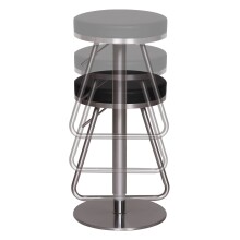 Barhocker >WL1.291< in Schwarz - 79x39cm (HxD)