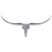 Hängedekoration >BULL< in Silber, Geweih: Aluminium - 125x60x10cm (BxHxT)