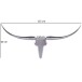 Hängedekoration >BULL< in Silber, Geweih: Aluminium - 125x60x10cm (BxHxT)