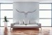 Hängedekoration >BULL< in Silber, Geweih: Aluminium - 125x60x10cm (BxHxT)